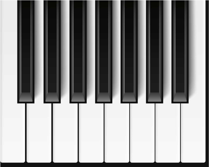 Vinyl tapijt wit met pianotoetsen design - TenStickers