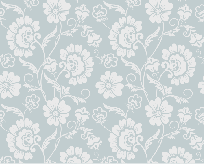 Vinyl tapijt wit granny chic bloemenprint - TenStickers