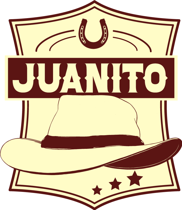 Vinyl tapijt bruin cowboyhoed met naam nevera - TenStickers