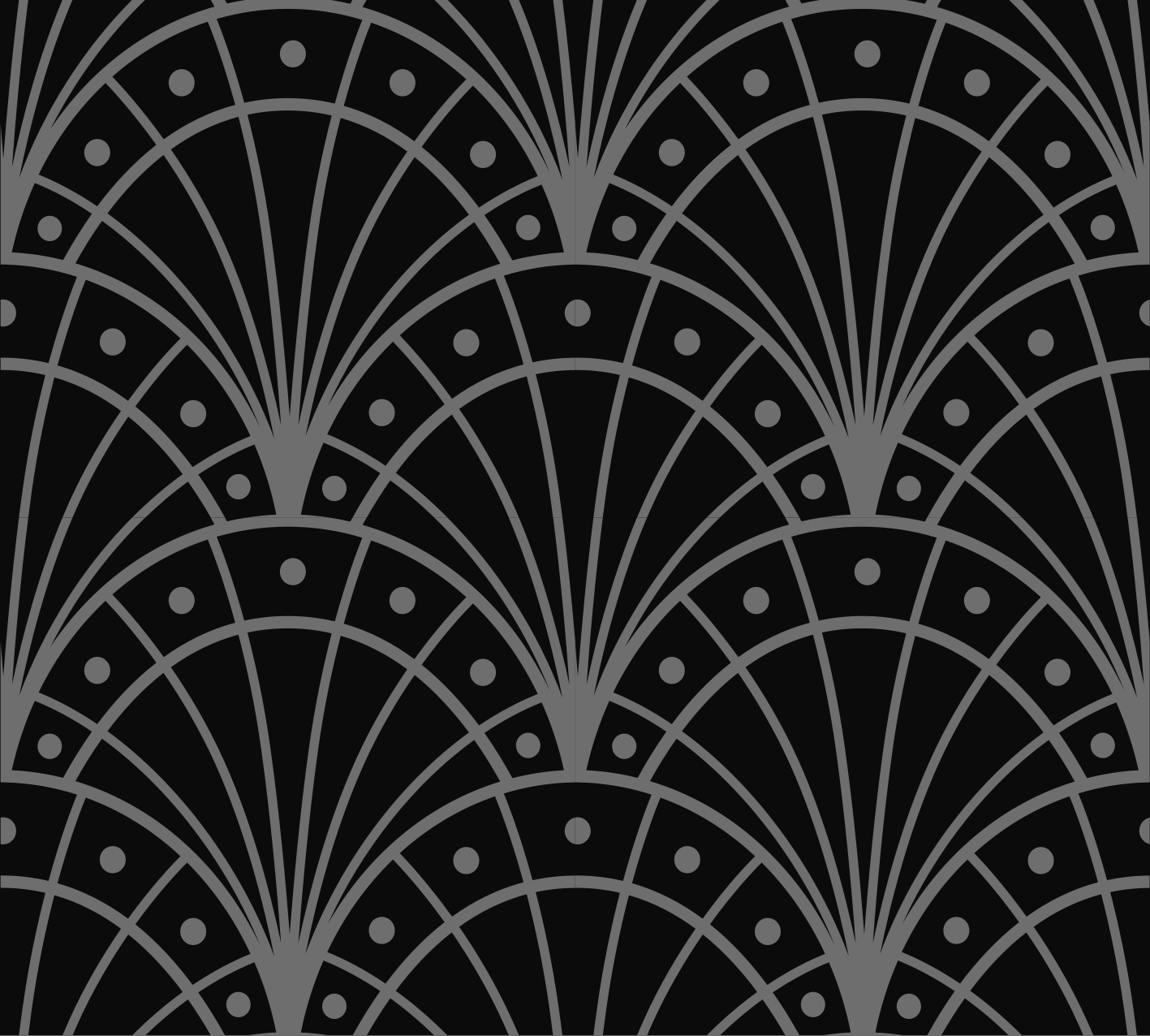 Vinyl tapijt zwart elegante zwarte art deco - TenStickers