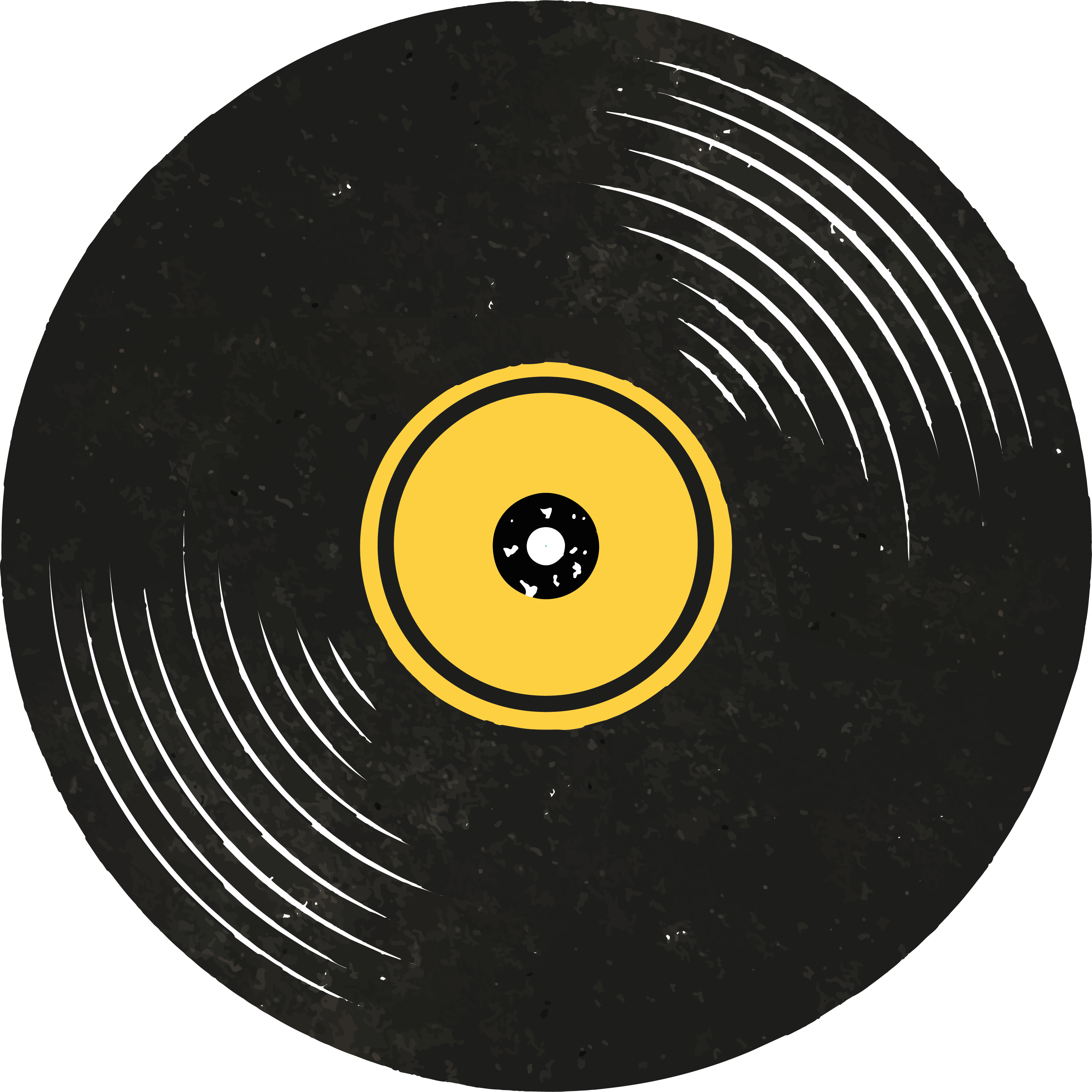Vinyl tapijt zwart vintage vinylplaten - TenStickers
