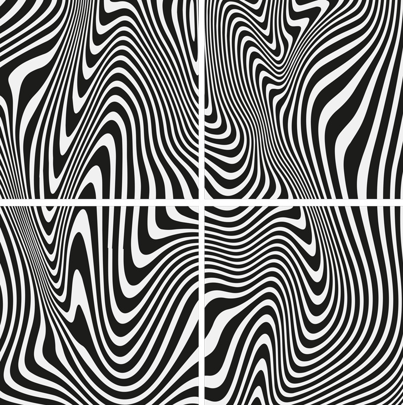Vinyl tapijt zwart met zebra 3d effect - TenStickers