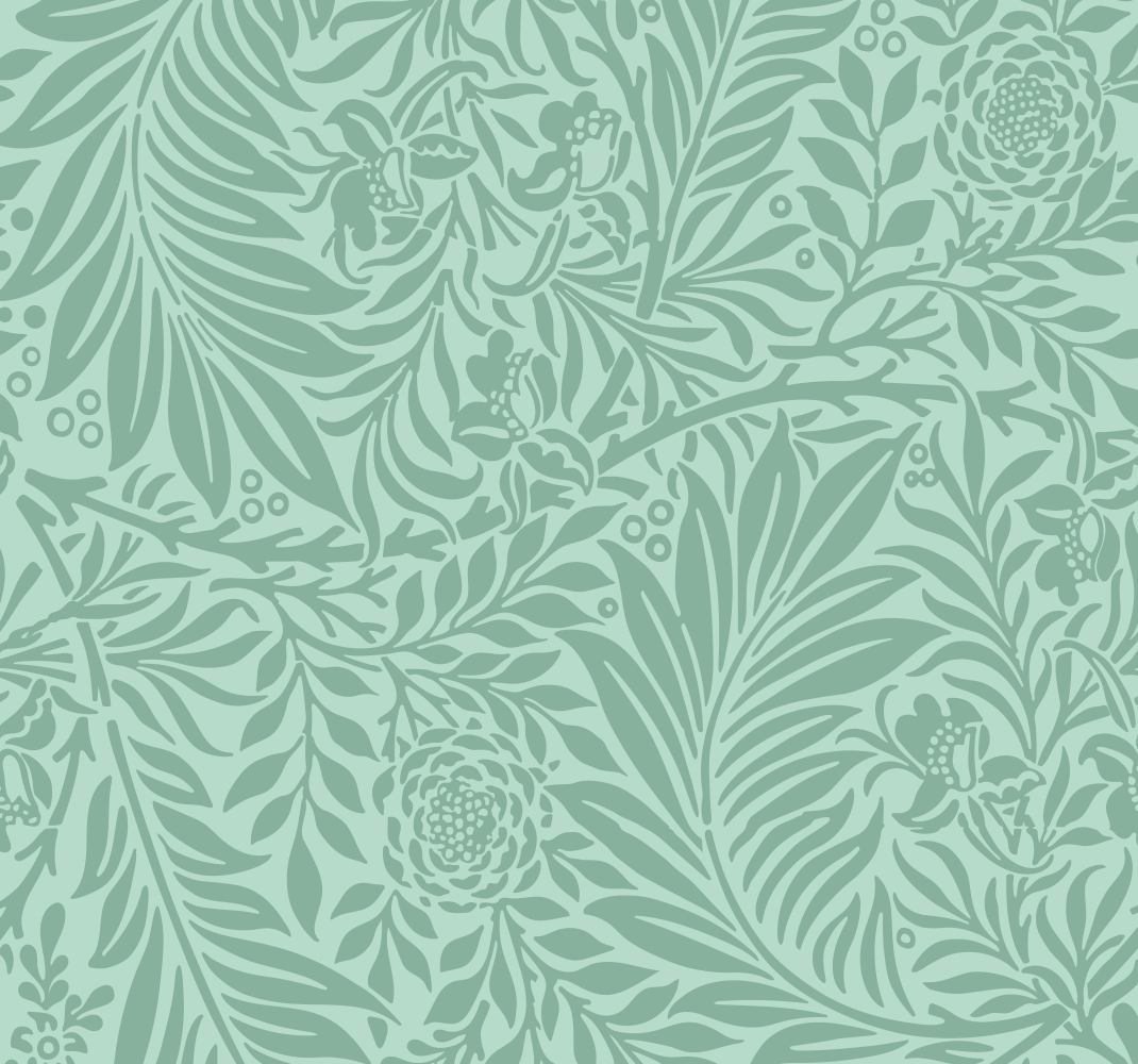 Vinyl tapijt groen mintgroen vintage patroon - TenStickers