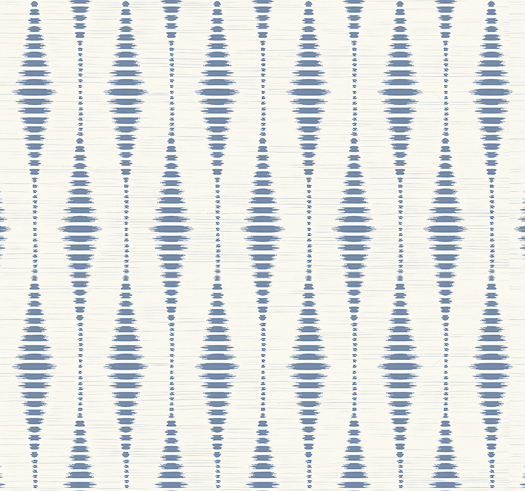 Buitenvinyltapijt rabaul ikat blauw en beige - TenStickers