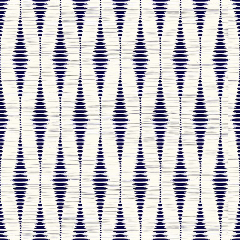 Buitenvinyltapijt marineblauw rabaul ikat - TenStickers