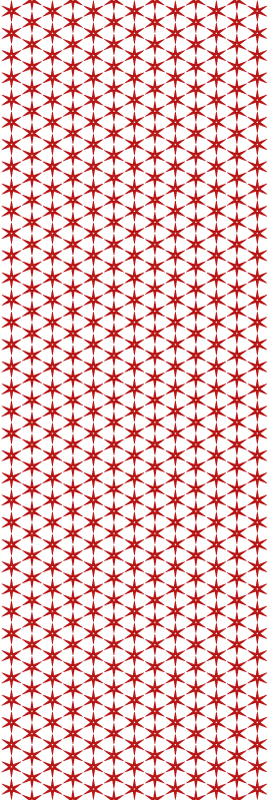 Vinyl tapijt rood met rode koreaanse sterren - TenStickers
