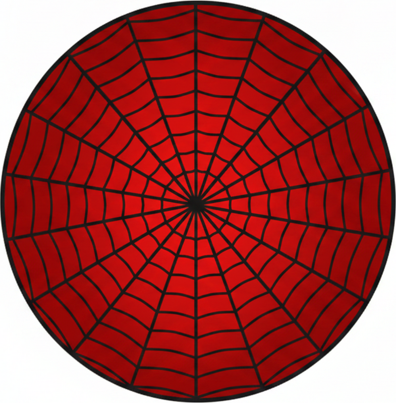 Vinyl tapijt rood spinnenweb - TenStickers