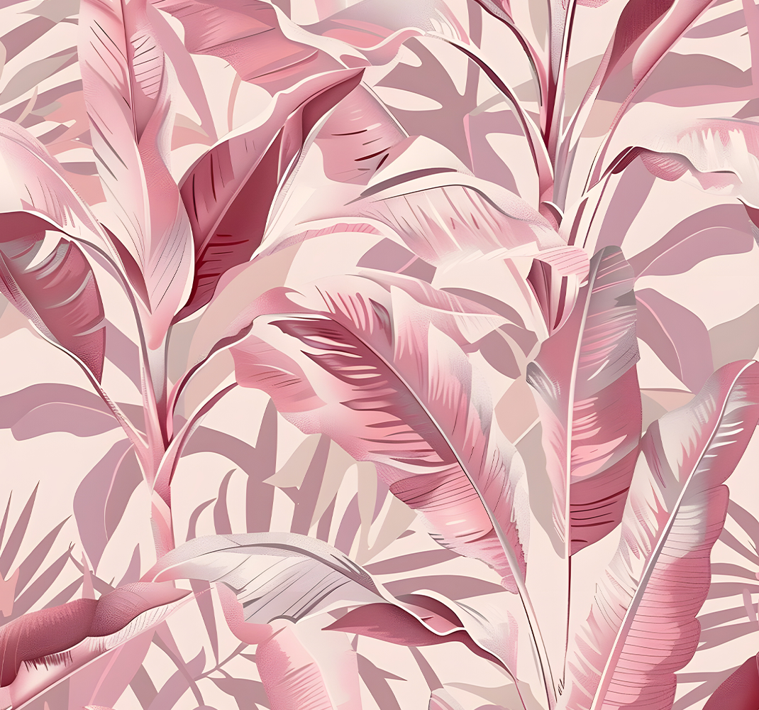 Vinyl tapijt roze regenwoud - TenStickers