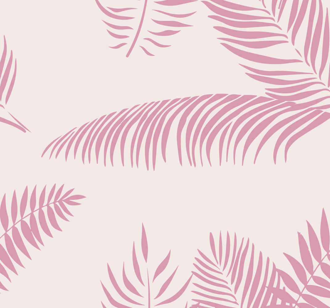 Vinyl tapijt roze grote palmbladeren - TenStickers