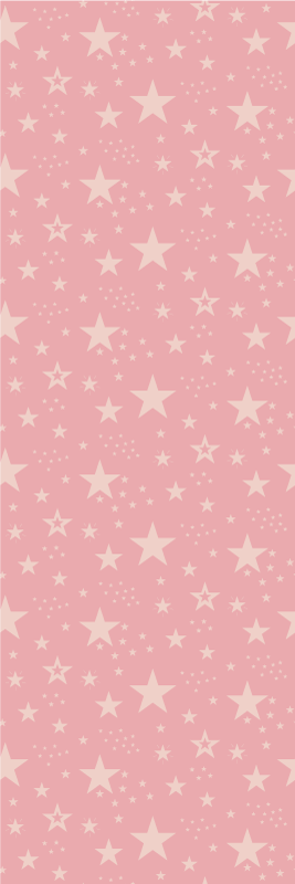 Vinyl tapijt roze met lichtroze sterren op donkerroze - TenStickers