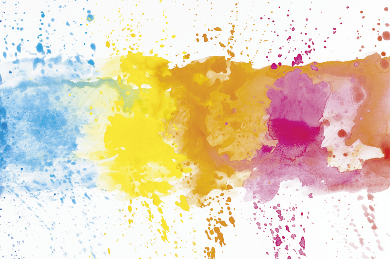 Kleurrijk verfspetters Vinyl tapijt Meer Kinderen - TenStickers