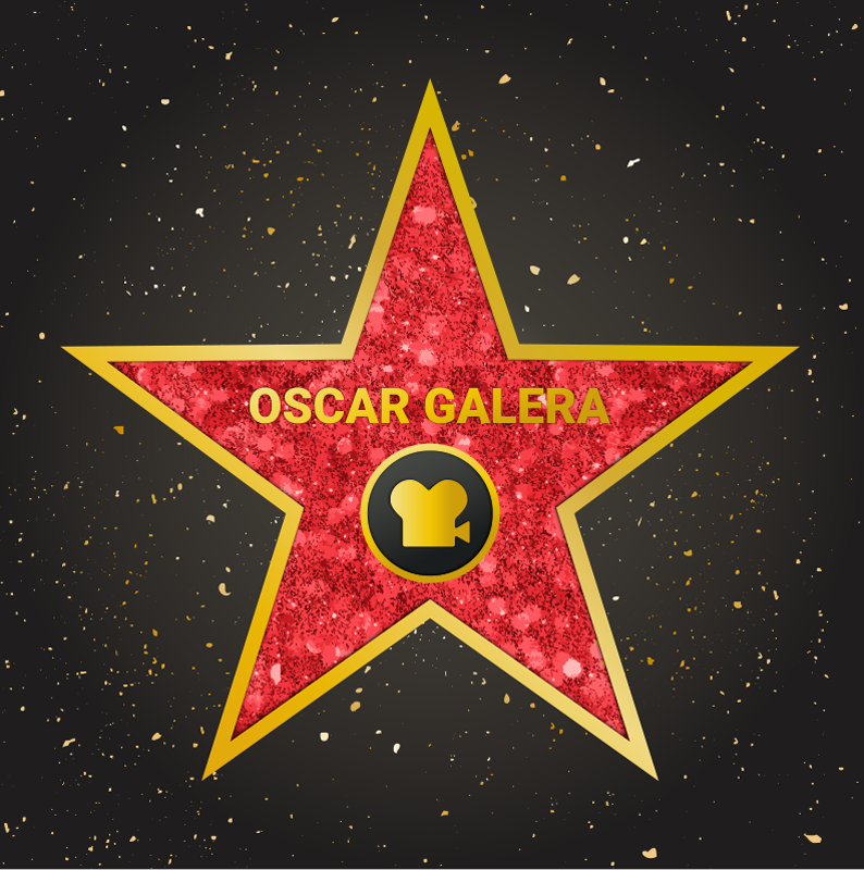 Aanpasbare Hollywood Star Accent Sterren vinyl tapijt - TenStickers