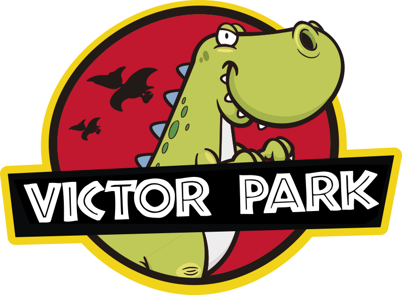 Dinosaurus embleem vinyl tapijt met aanpasbare naam - TenStickers