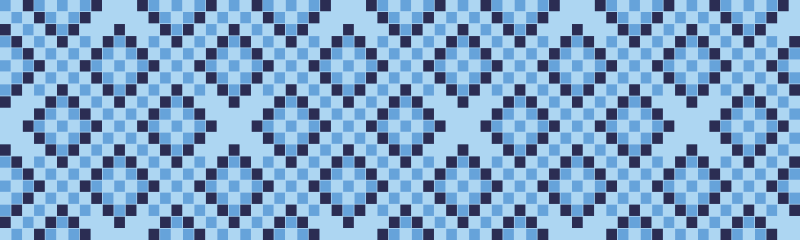 Geometrisch Blauw Pixel Patroon vormen vinyl tapijt - TenStickers