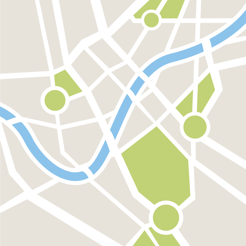 Stadsplattegrond speeltuin vinyl tapijt kind - TenStickers