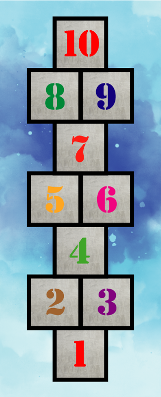 Jeugd hinkelen vinyl tapijt  - TenStickers