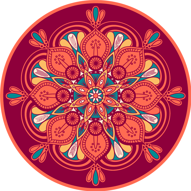 Vinyl tapijt mandala verfijnde mandala - TenStickers