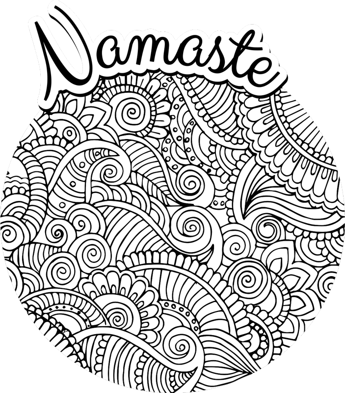 Vinyl tapijt mandala namaste mandala - TenStickers