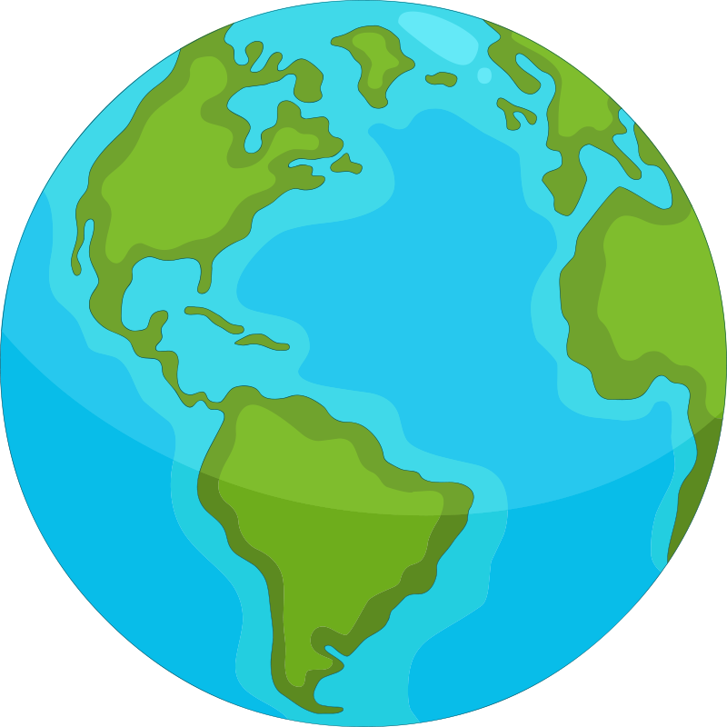 Illustratief wereldkaart vinyl tapijt - TenStickers