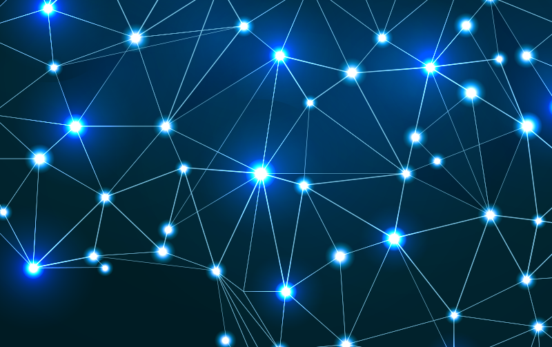 Verbonden knooppunten vinyl tapijt geometrisch - TenStickers