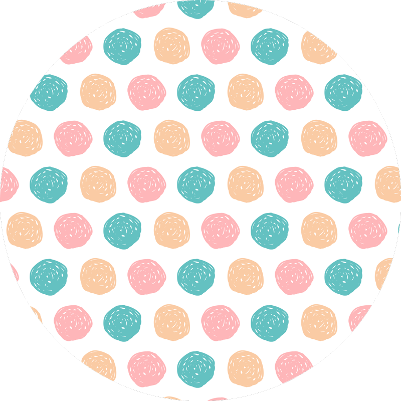 Cirkelvormig patroon vinyl tapijt geometrisch - TenStickers
