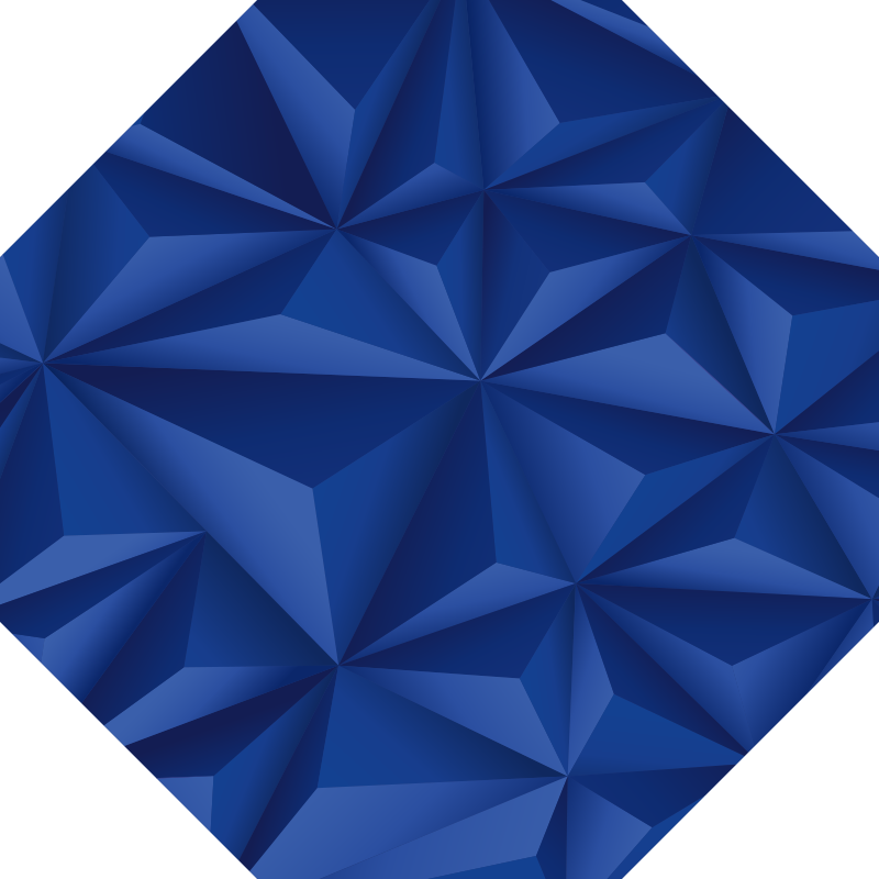 Geometrische blauwe facetten vinyl tapijt geometrisch - TenStickers