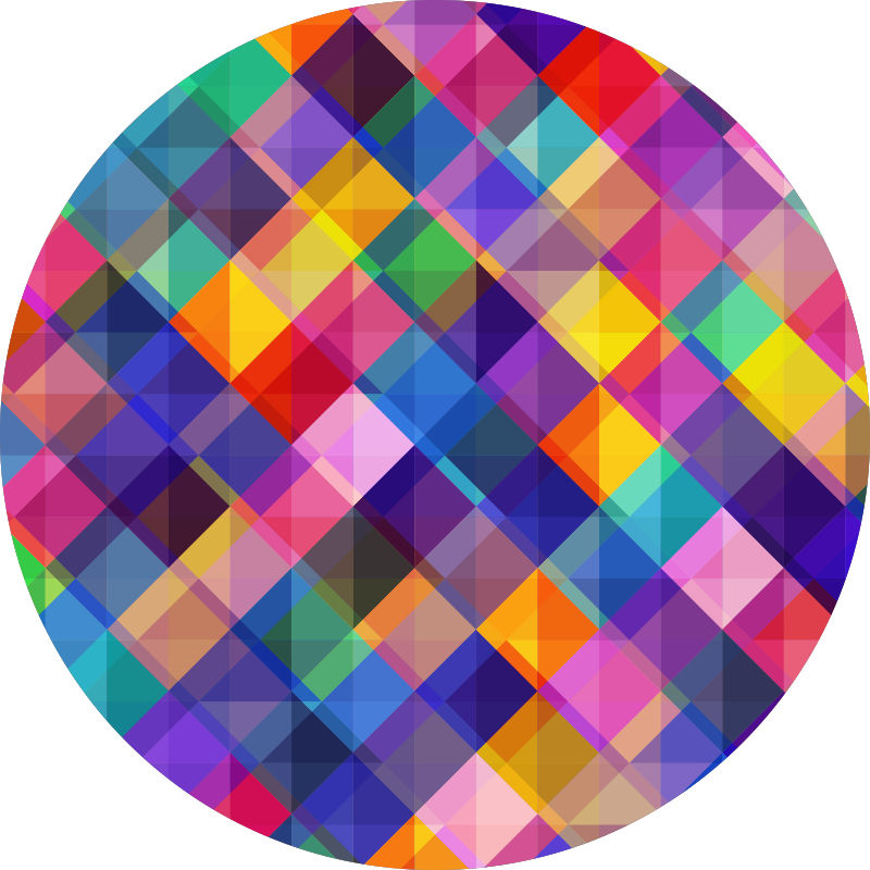 Kleurrijke geometrische cirkel vinyl tapijt geometrisch - TenStickers
