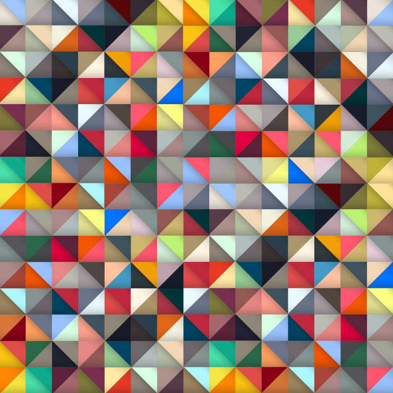 Kleurrijk driehoekig patroon vinyl tapijt geometrisch - TenStickers