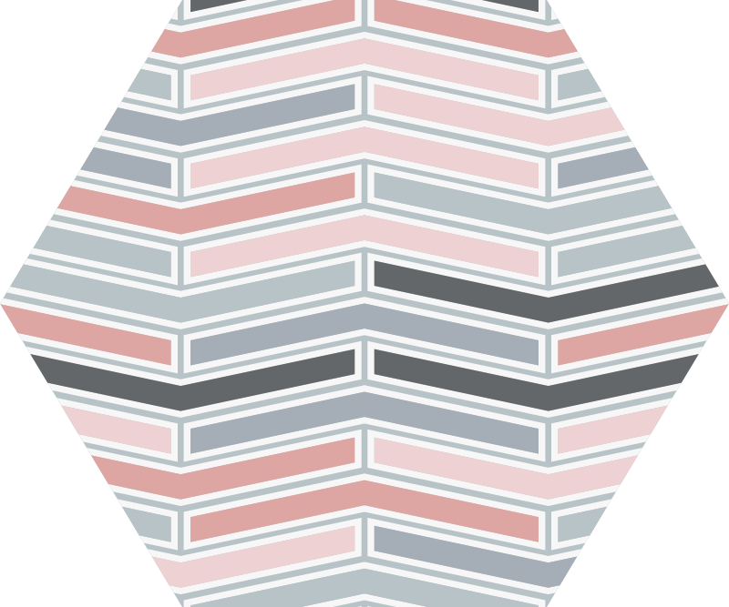 Geometrisch lineair patroon Geometrische vinyl vloerkleed - TenStickers