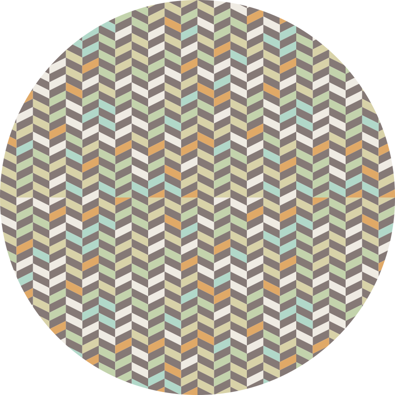 Chevron spectrumcirkel vinyl tapijt geometrisch - TenStickers