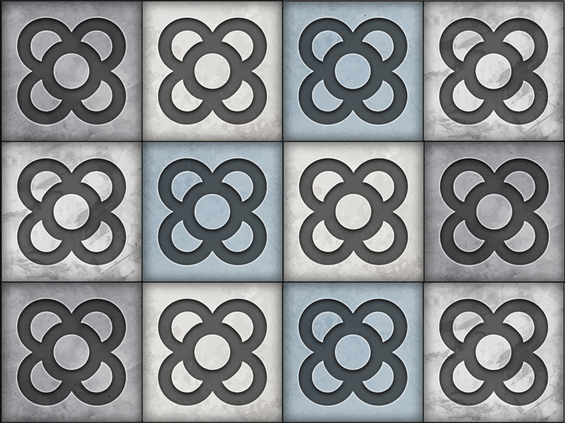 Decoratief tegelpatroon vinyl tapijt tegels - TenStickers