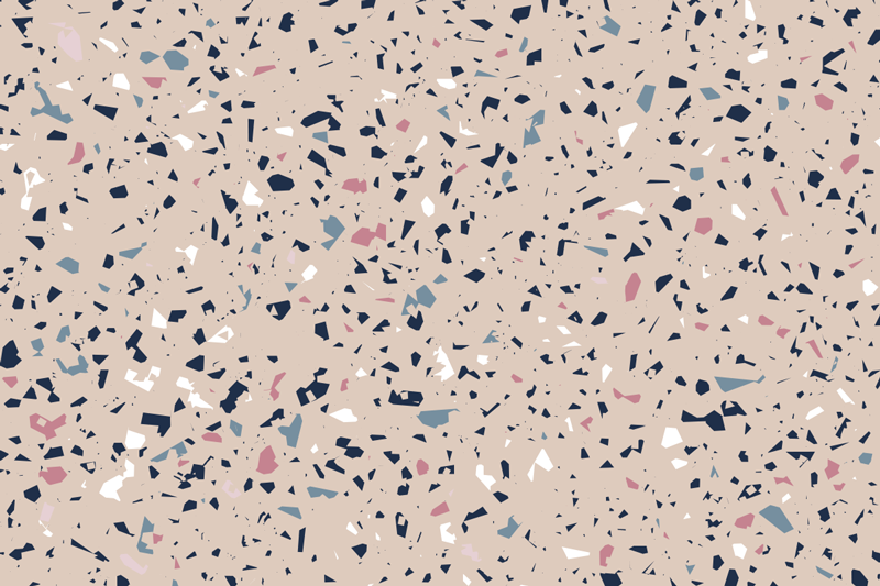 Terrazzo-patroon vinyl tapijt met textuur - TenStickers