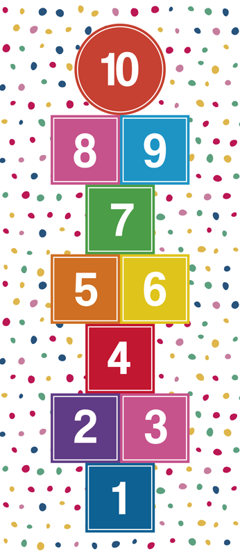 Prachtige pasteltinten hinkelen spel vinyl tapijt - TenStickers