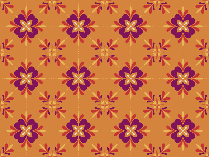 Overlay met bloemenpatroon vinyl tapijt bloemen en planten - TenStickers