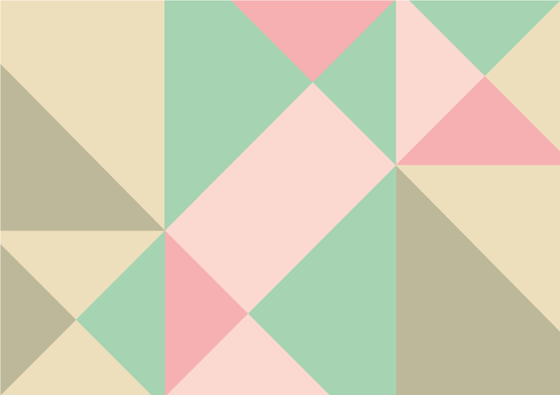 Zachte kleuren geometrisch vinyl tapijt - TenStickers