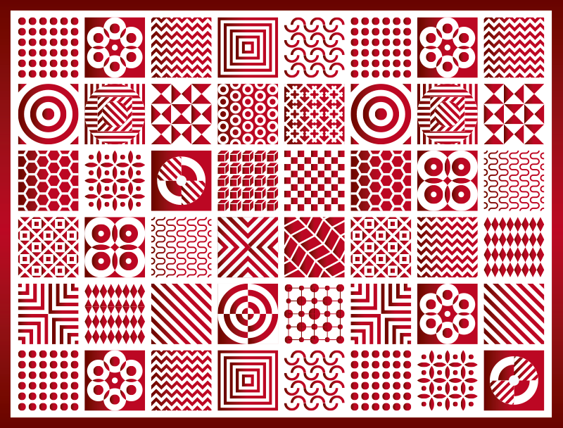 Geometrisch lappendeken Geometrische vinyl vloerkleed - TenStickers