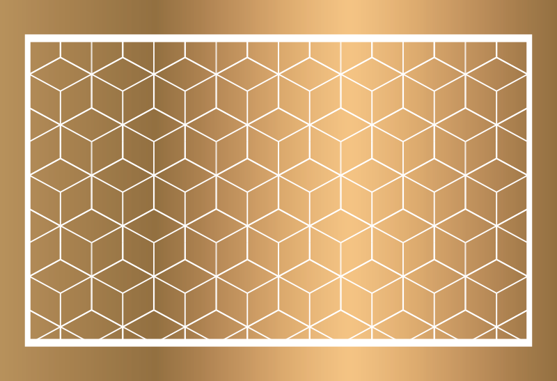 Geometrische kubus illusie vinyl tapijt geometrisch - TenStickers