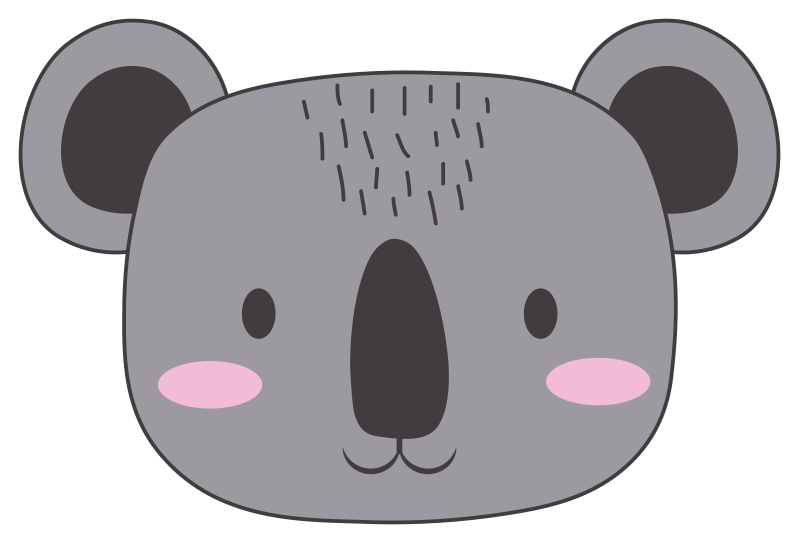 Koala-gezicht vinyl tapijt baby - TenStickers