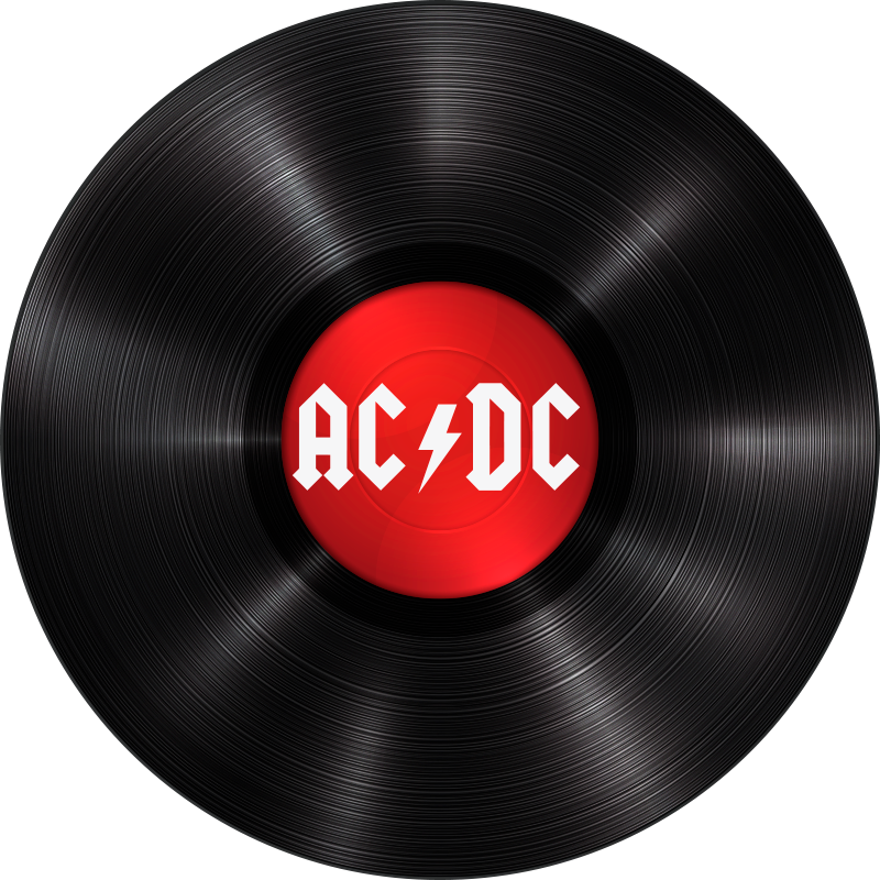 Prachtig rockmuziek acdc vinyl kleed - TenStickers