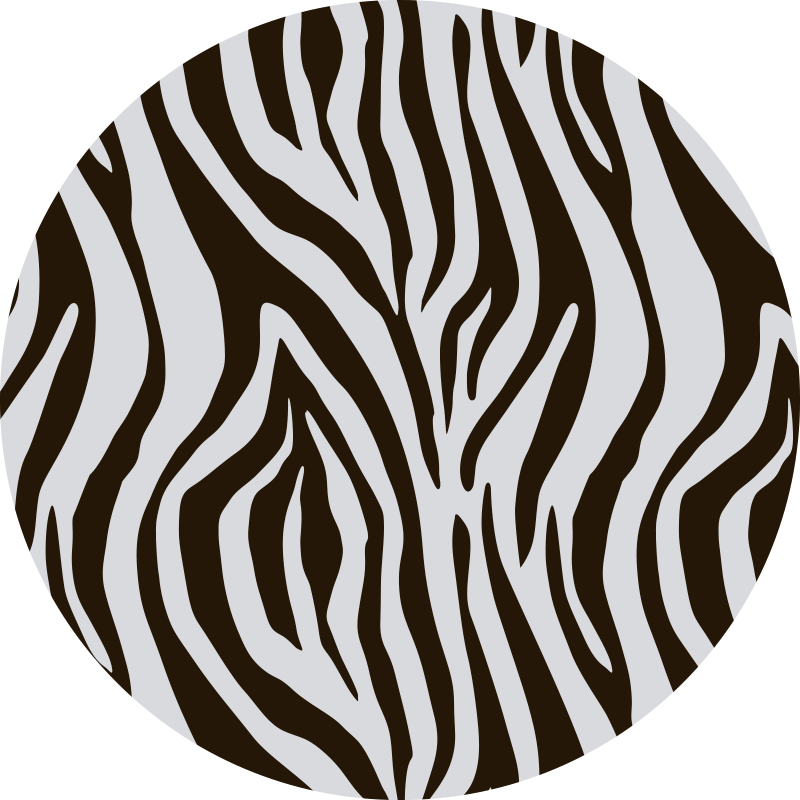 Zebra wervelpatroon vinyl tapijt dierenprint - TenStickers