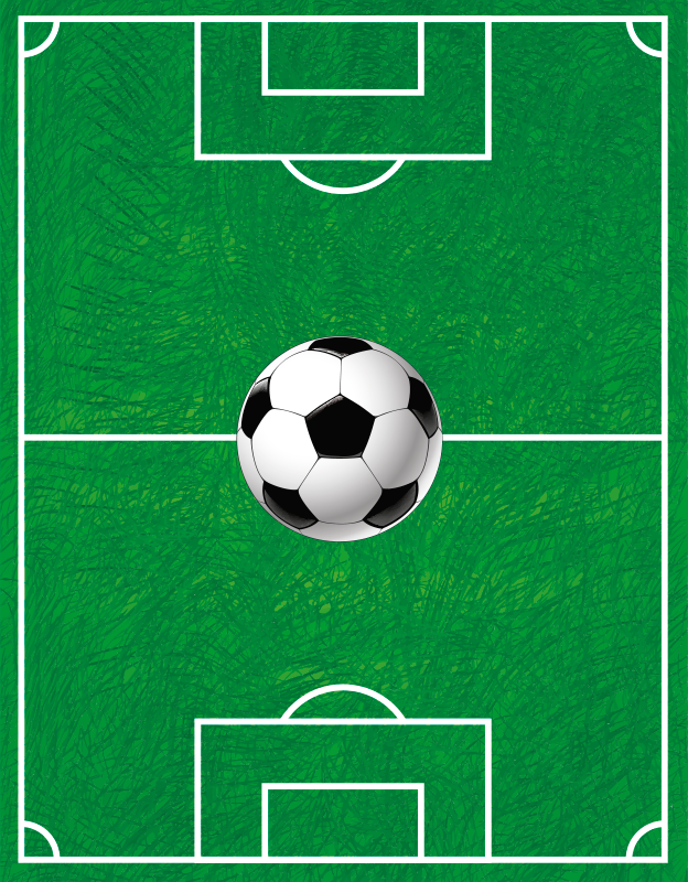 Voetbalveld vinyl tapijt spel - TenStickers
