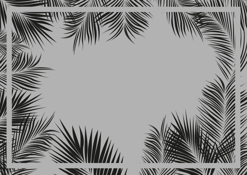 Tropisch palmsilhouet vinyl tapijt  - TenStickers