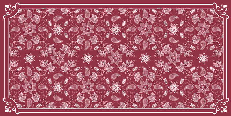 Sierlijk bloementapijt vinyl tapijt mozaïek - TenStickers