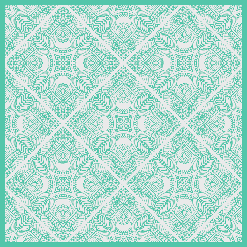 Mandala patroon vinyl tapijt geometrisch - TenStickers