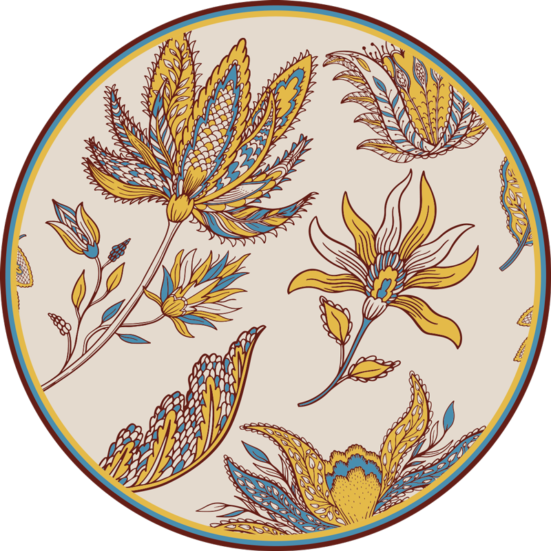 Sierlijke bloemige elegantie vinyl tapijt  - TenStickers