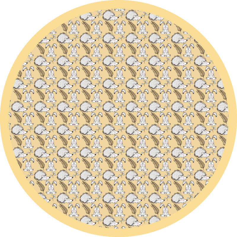 Egel illustratie vinyl tapijt baby - TenStickers