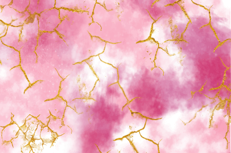 Gemarmerde roze elegantie marmeren vinyl tapijt - TenStickers