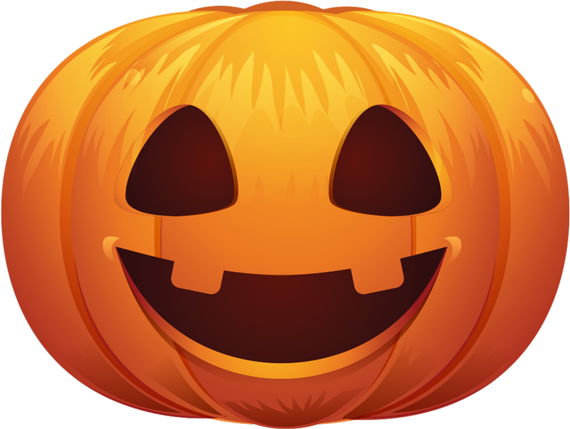 Pompoen gezicht vinyl tapijt Halloween - TenStickers
