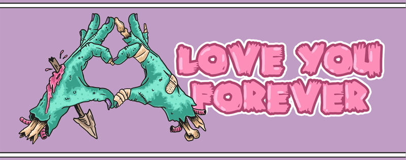 Liefdevolle dinosaurusscène dieren vinyl tapijt - TenStickers