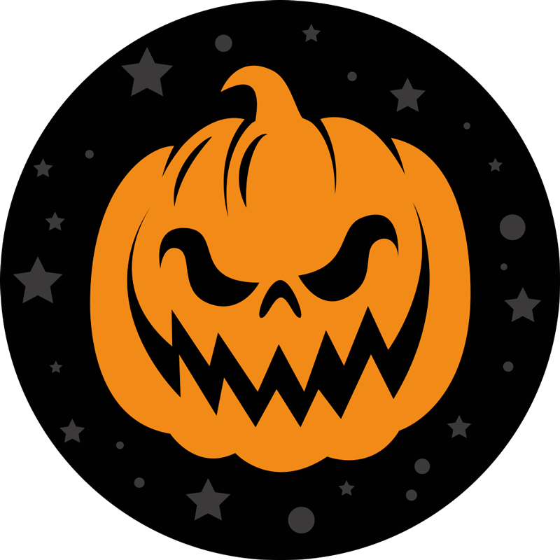 Griezelige pompoen vinyl tapijt Halloween - TenStickers